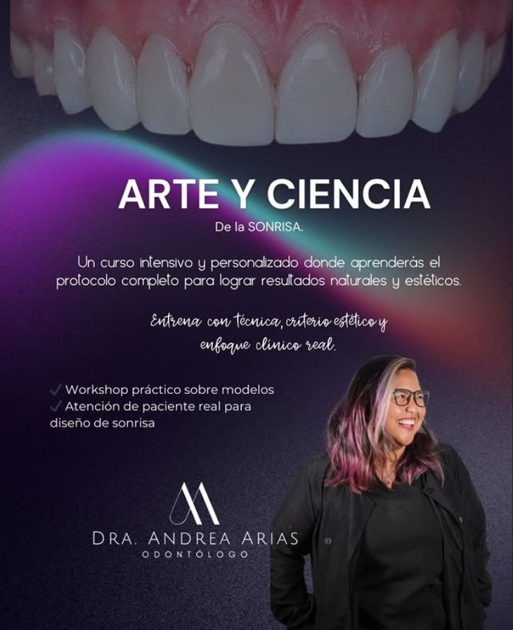 Afiche del curso Arte y Ciencia dictado por Dra. Andrea Arias